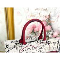 Dior Women Dior Book Tote Dioramour Graffiti Latte Multicolor Embroidery