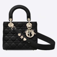 Dior Women My ABCDior Lady Dior Bag Cannage Lambskin-Dark Green