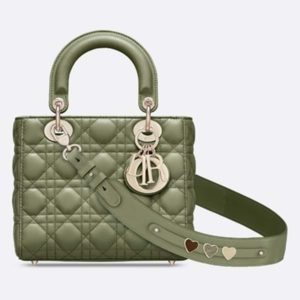 Dior Women My ABCDior Lady Dior Bag Cannage Lambskin-Dark Green