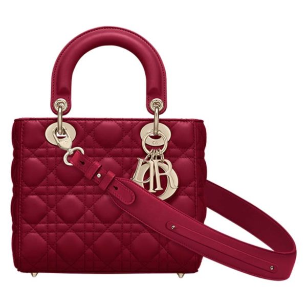 Dior Women My ABCDior Lady Dior Bag Cannage Lambskin-Maroon