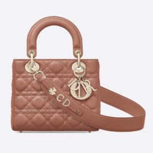 Dior Women My ABCDior Lady Dior Bag Cannage Lambskin-Pink