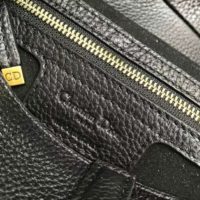 Dior Women Saddle Bag in Black Embossed Grained Calfskin