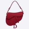 Dior Women Saddle Bag in Cherry Red Ultramatte Calfskin