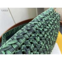 Fendi Women Baguette Bag Medium Size Jacquard Fabric Interlace Bag