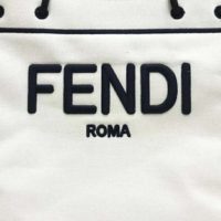 Fendi Women Large Fendi Roma Shopper Undyed Canvas Shopper Bag