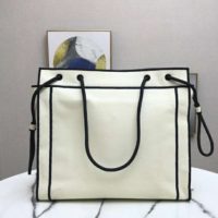 Fendi Women Large Fendi Roma Shopper Undyed Canvas Shopper Bag