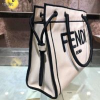 Fendi Women Large Fendi Roma Shopper Undyed Canvas Shopper Bag