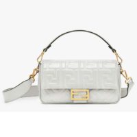 Fendi Women Medium Iconic Baguette Lambskin All-Over FF Motif-Pink