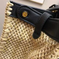 Fendi Women Medium Peekaboo X-Tote Natural Raffia Bag FENDI ROMA