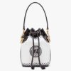 Fendi Women Mon Tresor Bucket Bag White Canvas Mini-Bag