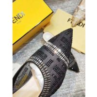 Fendi Women Slingbacks Colibrì in Mesh and Black Leather