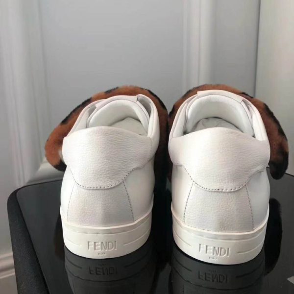 Fendi Women Sneakers White Leather Slip-ons Calfskin Sheepskin (10)