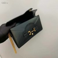 Gucci GG Unisex Gucci Horsebit 1955 Wallet with Chain-Black