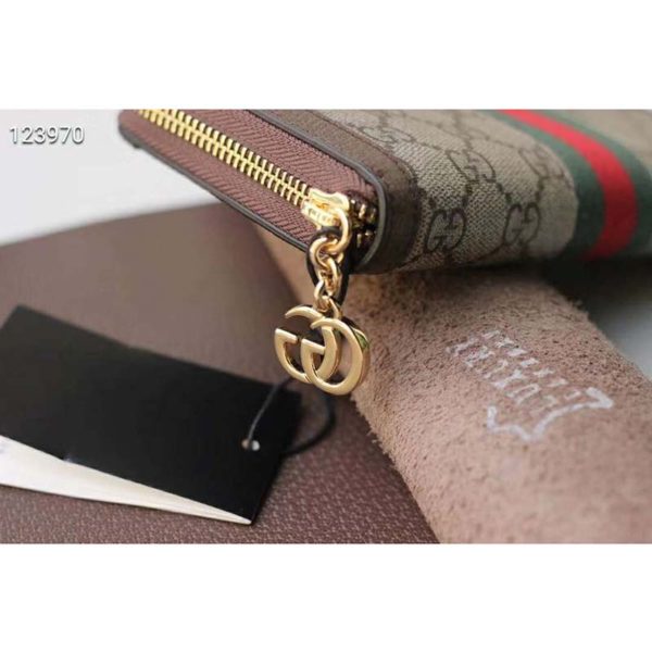 Gucci GG Unisex Ophidia GG Zip Around Wallet Supreme Canvas (7)