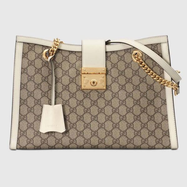 Gucci GG Unisex Padlock GG Medium Shoulder Bag Supreme Canvas