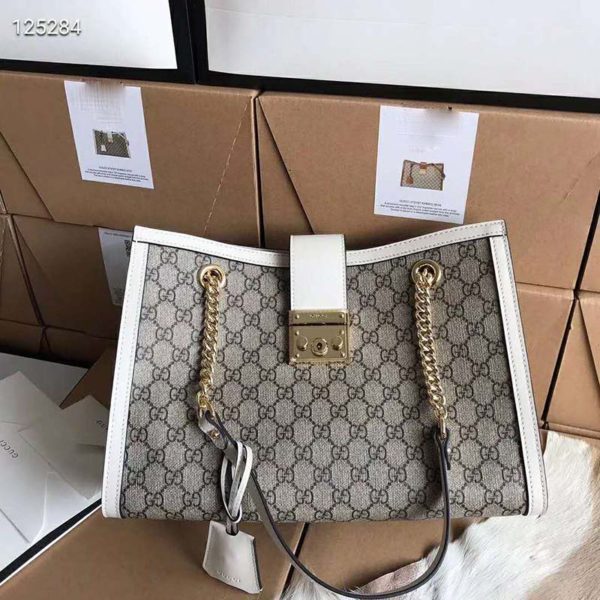 Gucci GG Unisex Padlock GG Medium Shoulder Bag Supreme Canvas (3)