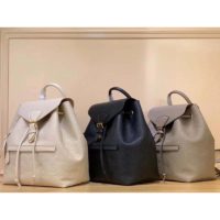 Louis Vuitton LV Unisex Montsouris Backpack Monogram Empreinte Embossed Leather-Beige
