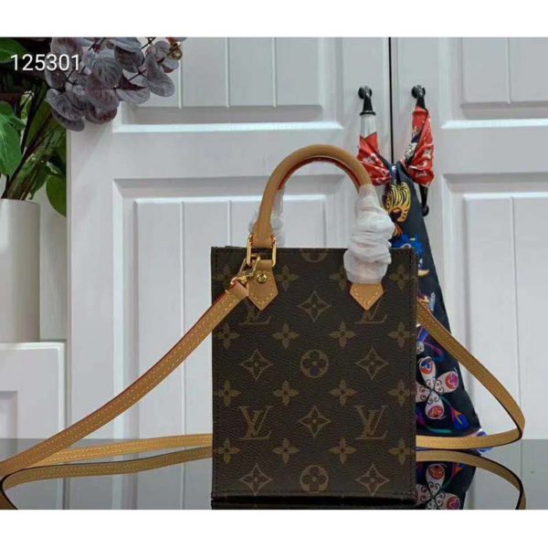 Louis Vuitton LV Unisex Petit Sac Plat Bag Monogram Canvas (3)
