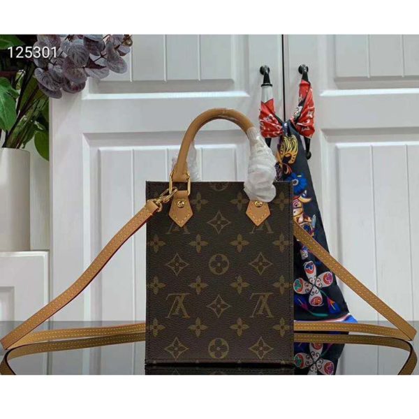 Louis Vuitton LV Unisex Petit Sac Plat Bag Monogram Canvas (5)