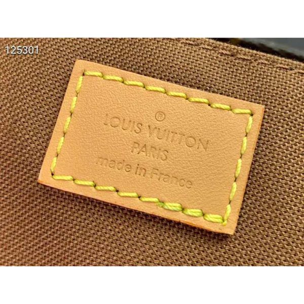 Louis Vuitton LV Unisex Petit Sac Plat Bag Monogram Canvas (9)