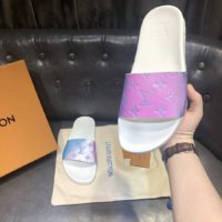 Louis Vuitton LV Unisex Waterfront Mule Rubber Iridescent Monogram-White