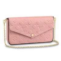 Louis Vuitton LV Women Félicie Pochette Monogram Empreinte Leather-Red