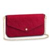 Louis Vuitton LV Women Félicie Pochette Monogram Empreinte Leather-Red