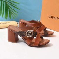 Louis Vuitton LV Women Horizon Mule Calf Patent Monogram Canvas