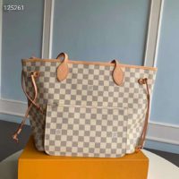 Louis Vuitton LV Women Neverfull GM Tote Damier Azur Canvas