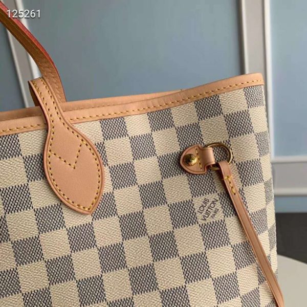 Louis Vuitton LV Women Neverfull GM Tote Damier Azur Canvas (7)