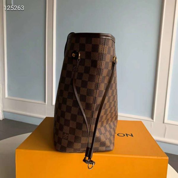 Louis Vuitton LV Women Neverfull GM Tote Damier Ebene Canvas (5)