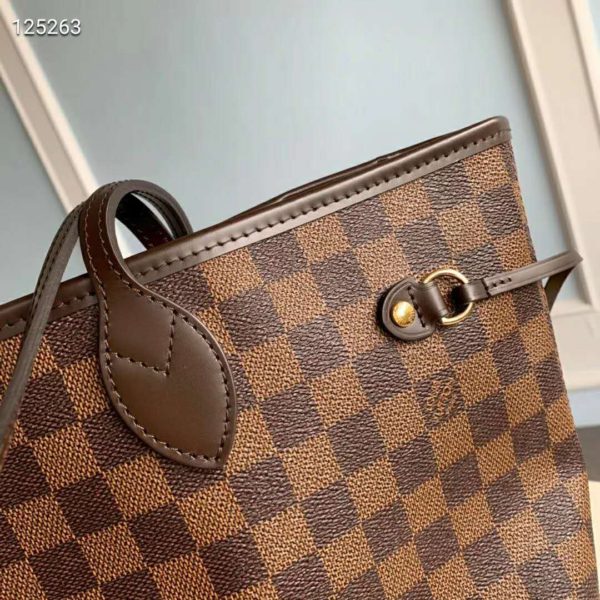 Louis Vuitton LV Women Neverfull GM Tote Damier Ebene Canvas (7)