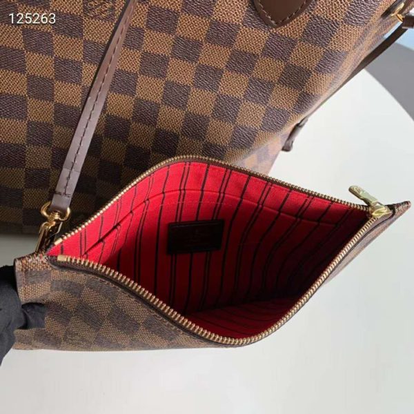 Louis Vuitton LV Women Neverfull GM Tote Damier Ebene Canvas (9)