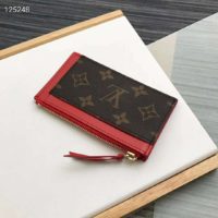 Louis Vuitton LV Women Zipped Card Holder Monogram Coated Canvas