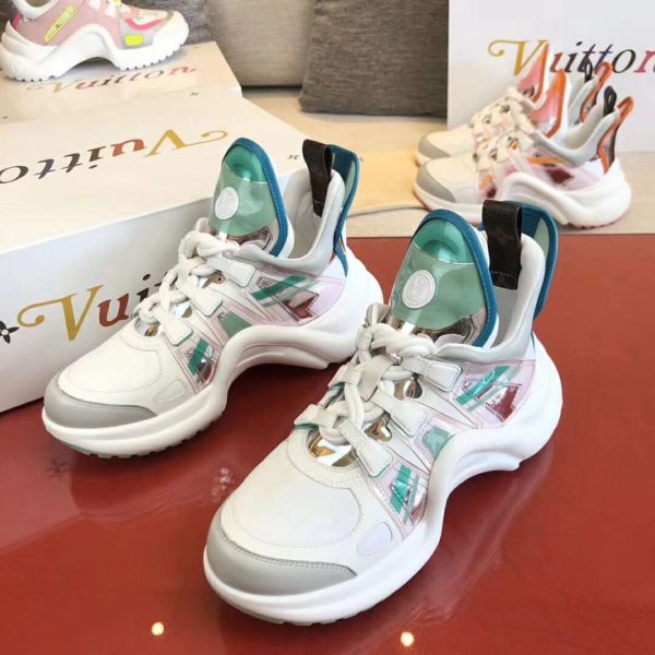 Louis Vuitton Women LV Archlight Sneaker Leather Technical Fabrics-Aqua (6)