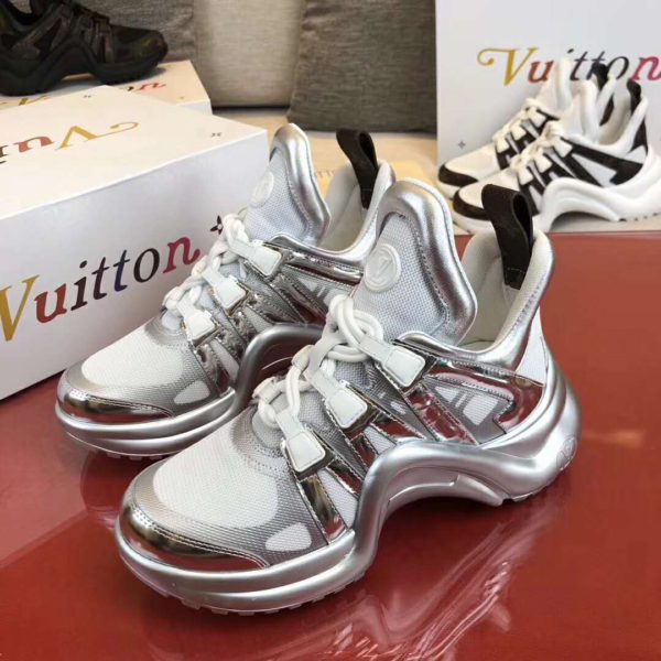 Louis Vuitton Women LV Archlight Sneaker Technical Fabric Monogram Canvas-Silver (3)