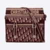 Dior Unisex Diorcamp Bag Burgundy Dior Oblique Embroidery