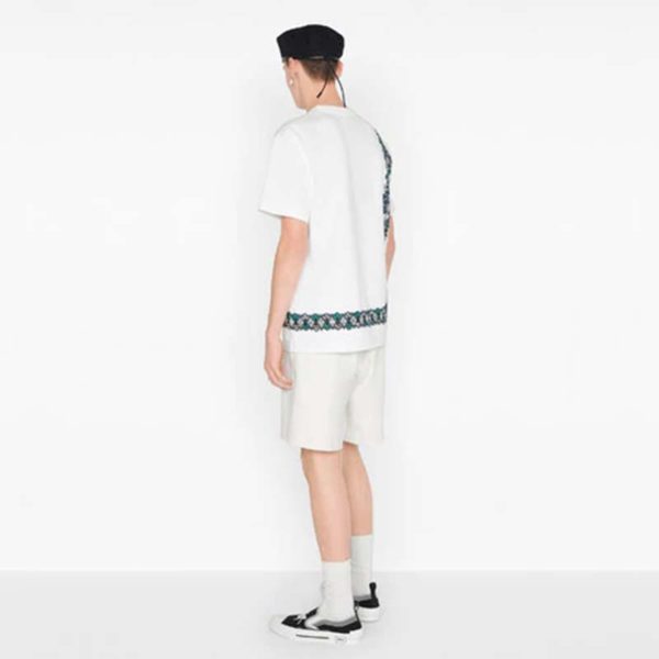 Dior Men Dior And Shawn Oversized T-Shirt White Cotton Jersey (5)