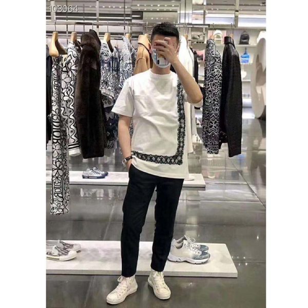 Dior Men Dior And Shawn Oversized T-Shirt White Cotton Jersey (8)
