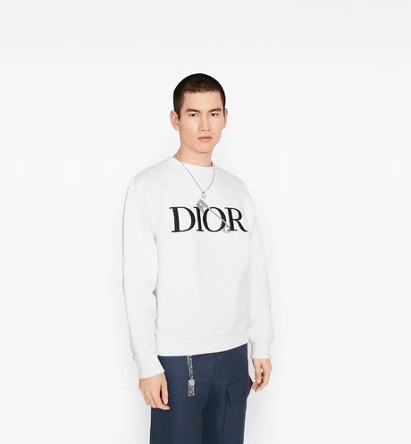 Dior Men Oversized Dior And Judy Blame Sweatshirt Cotton-White (1)