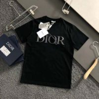 Dior Men Oversized Dior And Judy Blame T-Shirt Cotton-Black (2)