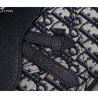 Dior Men Saddle Pouch Beige and Black Dior Oblique Jacquard