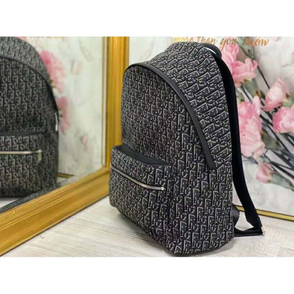 Dior Unisex Rider Backpack Gray Dior Oblique Jacquard (8)