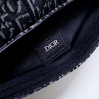 Dior Unisex Saddle Pouch Gray Dior Oblique Jacquard ‘Christian Dior’