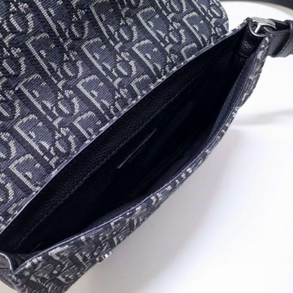 Dior Unisex Saddle Pouch Gray Dior Oblique Jacquard ‘Christian Dior’ (9)