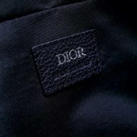 Dior Unisex Safari Messenger Bag Grained Black Calfskin Dior Oblique Jacquard