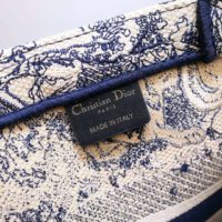 Dior Unisex Small Dior Book Tote Blue Toile De Jouy Embroidery