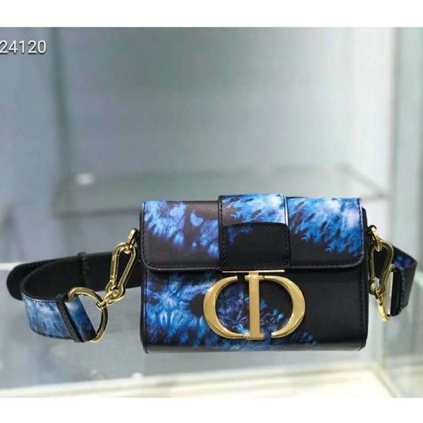 Dior Women 30 Montaigne Box Bag Blue Multicolor Tie & Dior Smooth Calfskin (3)