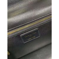 Dior Women 30 Montaigne Chain Bag ‘CD’ Black Grained Calfskin