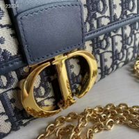 Dior Women 30 Montaigne Pouch Blue Dior Oblique Jacquard ‘CD’ Clasp